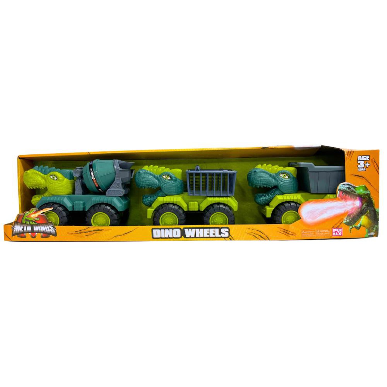 Veh&iacute;culo Free Wheel Metadino Dinosaur Truck 3pack image number 0.0