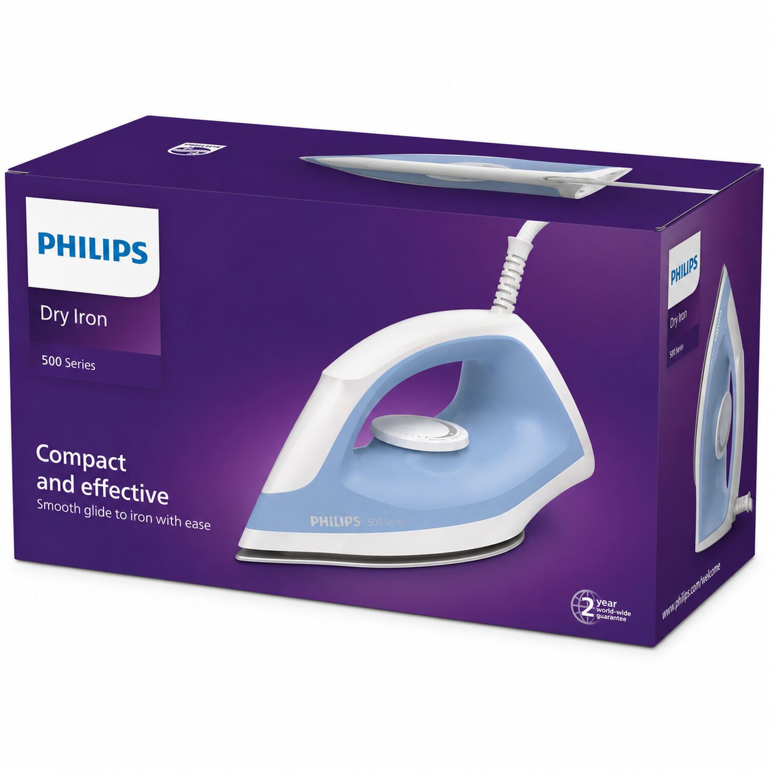 Plancha Seca Philips Dst0520 Serie 500 1200w Antiadherente image number 6.0