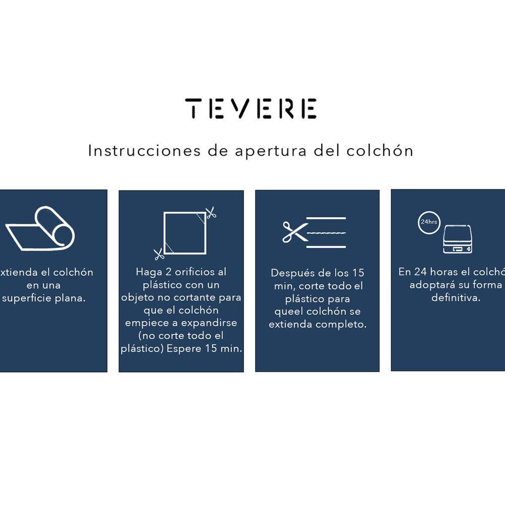 Colch&oacute;n 2 Plazas Resorte Tevere Altura 21cm image number 5.0