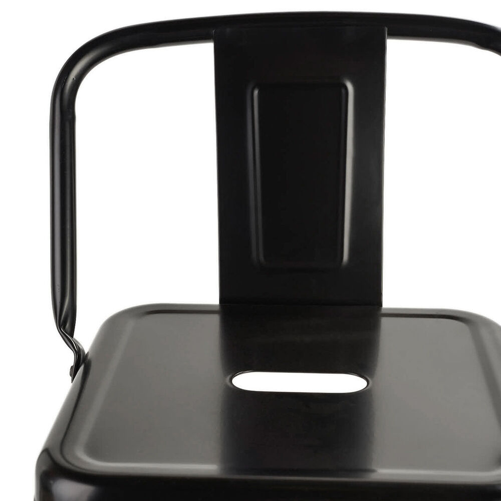Pack 4 Piso Taburete Tolix Con Respaldo Negro image number 5.0