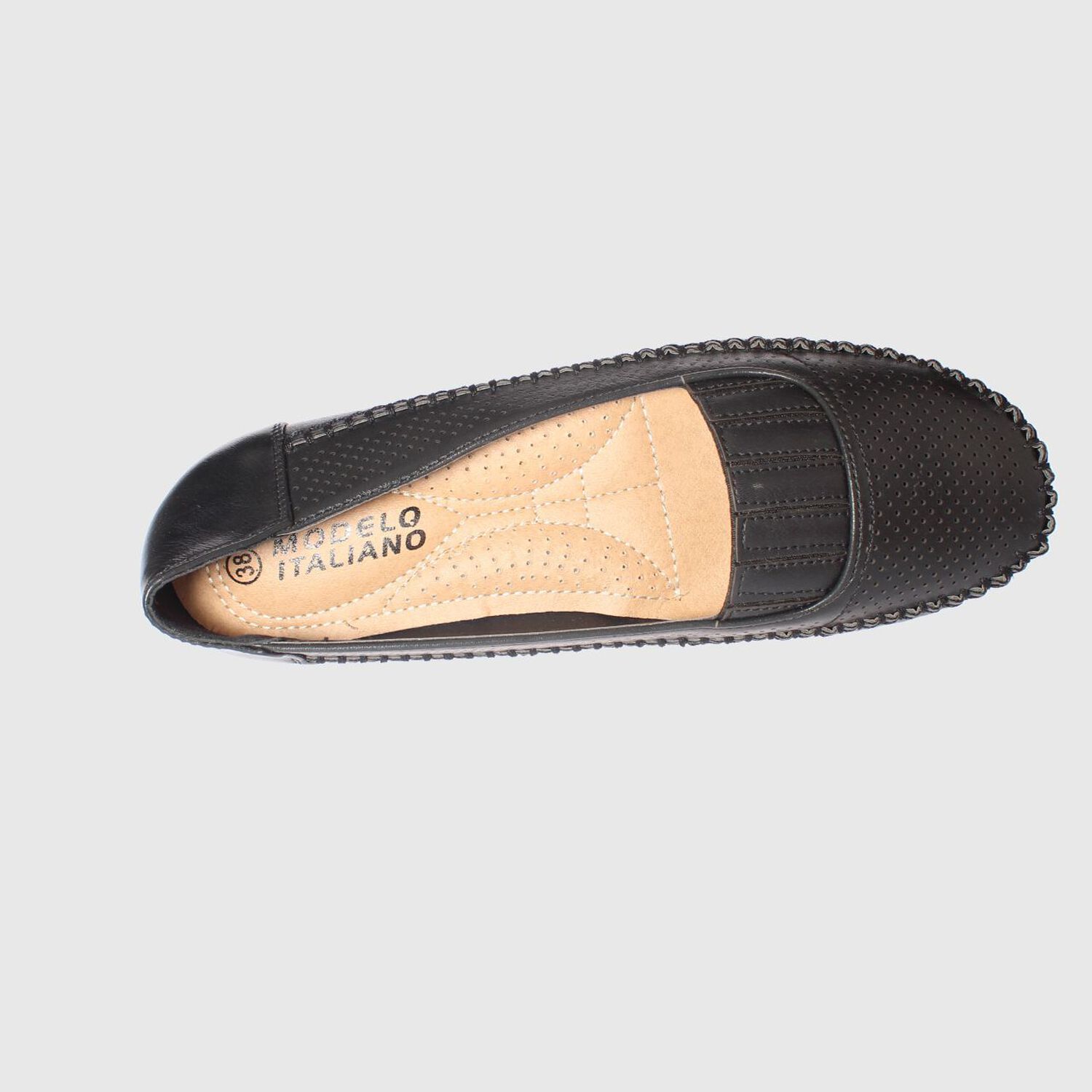 Mocas&iacute;n Negro Modelo Italiano Art. 5ask64239black image number 5.0