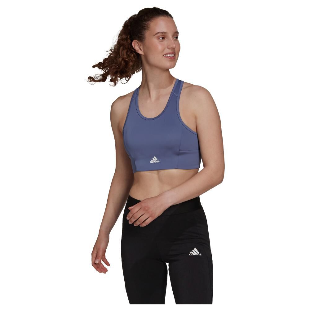 Peto Deportivo Mujer Adidas 3-stripes Padded Sports Crop Top image number 6.0