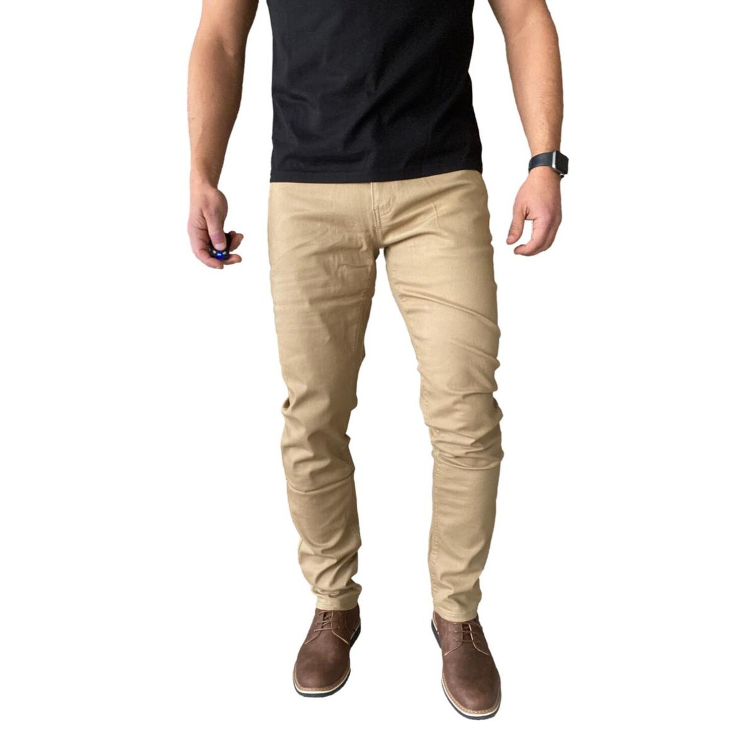 Pantal&oacute;n Tela Elasticado Slim Fit Colores image number 35.0