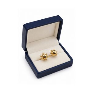 Aros Bolita Pistilo 8mm No5 Oro 18k 2.30gr Regalo Mujer Dorado