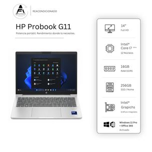 Notebook Hp 440 G11 Ultra 7 Npu/ai Boost 16gb 256gb Edici&oacute;n Exclusiva Win Office Reacondicionado