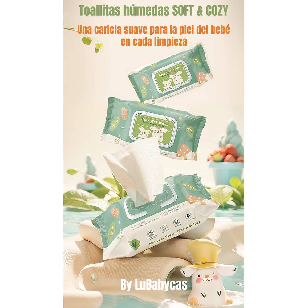 Toallitas H&uacute;medas Con Tapa Pack 6x80 Unidades Lubabycas image number 3.0