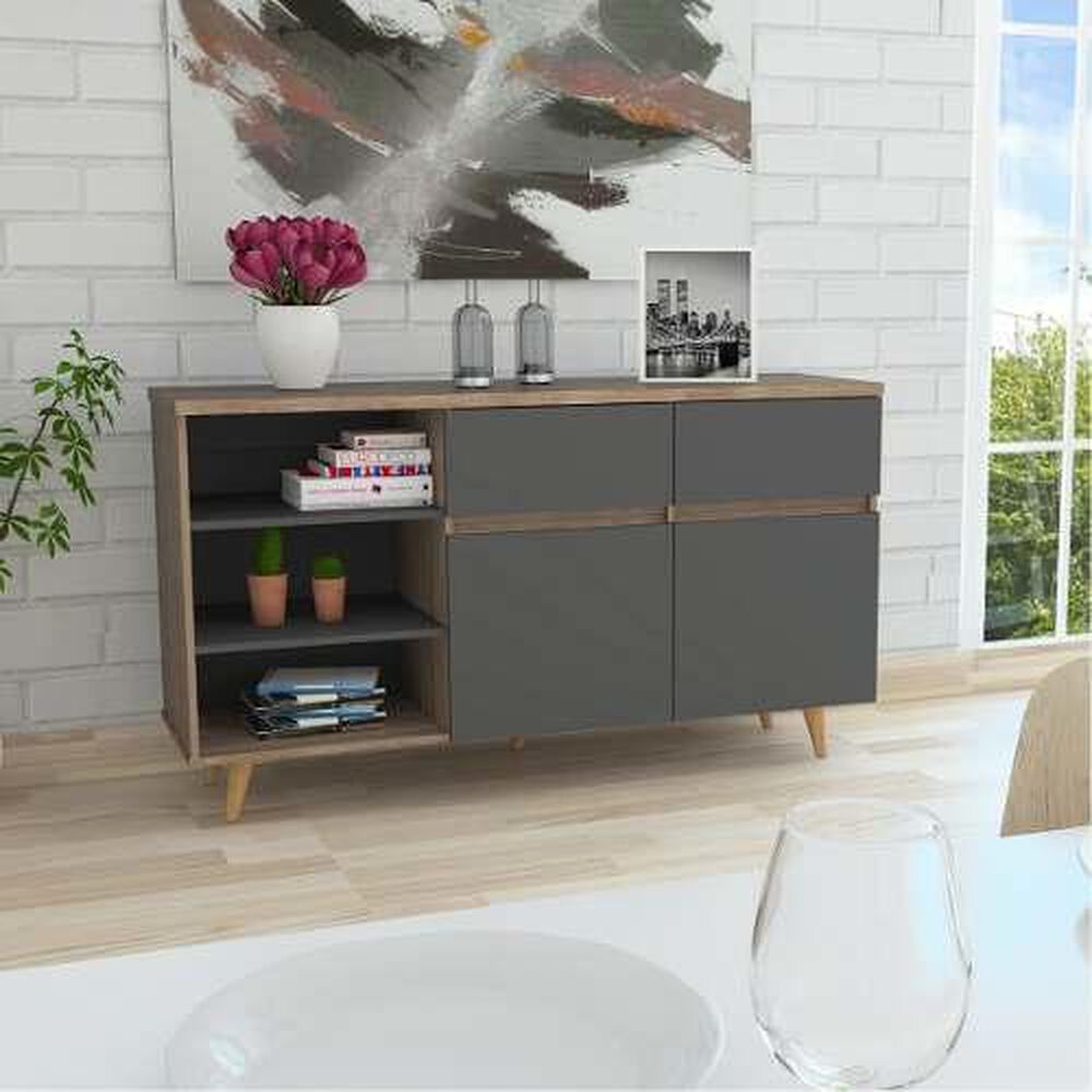 Bife Salem -miel / Plomo 78x140x42cm. Tuhome image number 4.0