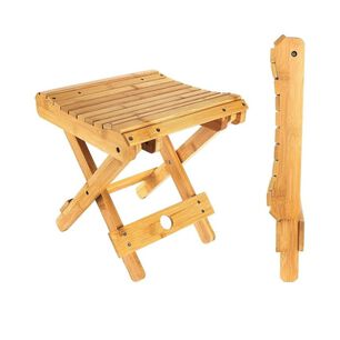 Taburete Otomana Plegable De Bamb&uacute;