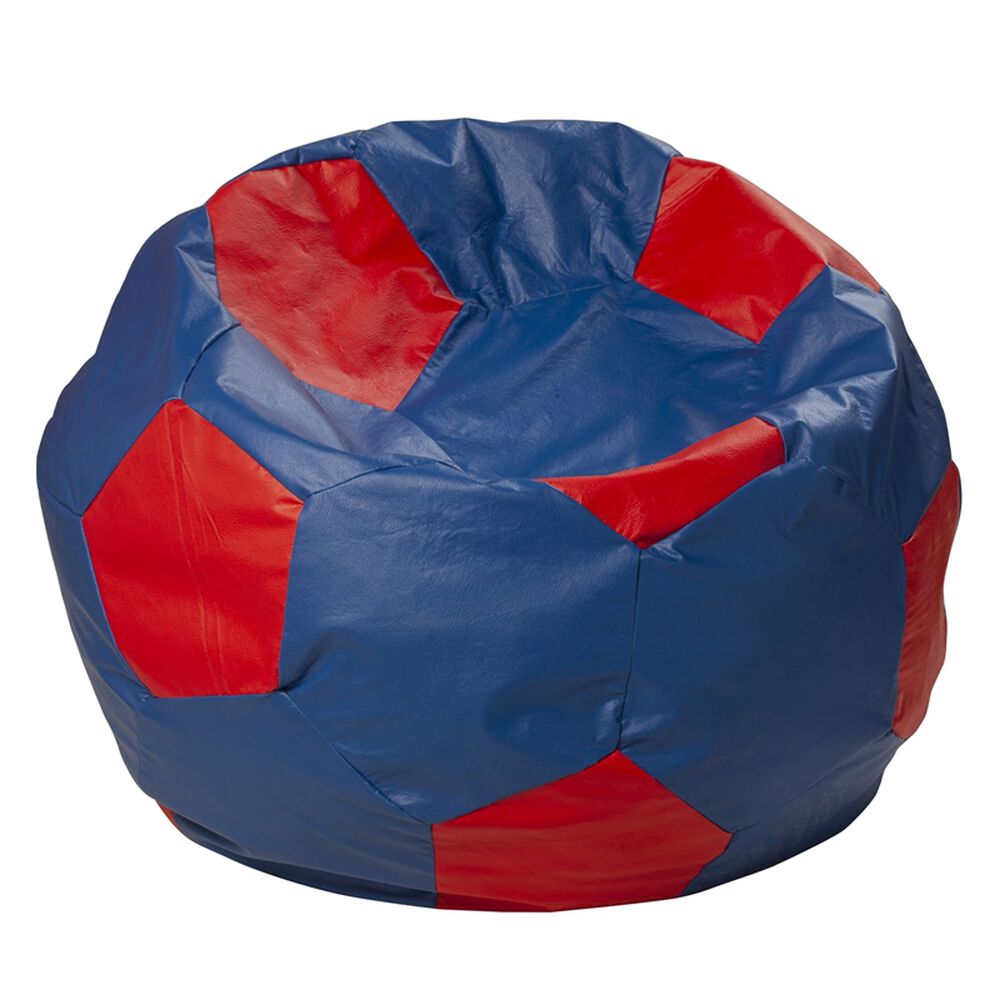 Pouf Pera Azul Rojo Eco Cuero 80x80x80 Cm image number 0.0