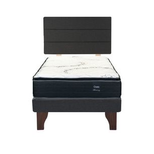 Cama Europea 1.5 Plaza 190 Plus Respaldo Atacama