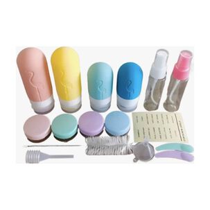 Set De Viaje Botellas Pl&aacute;sticas Dispensadoras 17 Pcs