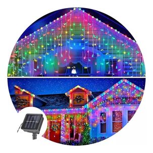 Luces Navidad Solar Cascada 144 Led 3m Rgb Decoracion Hogar Luces Navidad Solar Cascada 144 Led 3m Rgb Decoracion Hogar