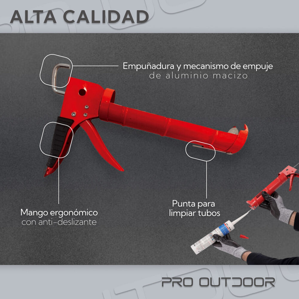 Pistola Calafatera Profesional Silicona Y Acrilicos image number 3.0