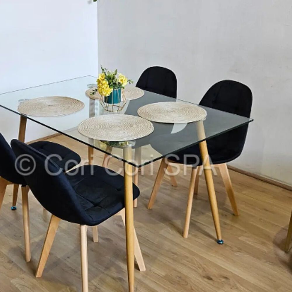 Silla Capitonne Velvet Negro image number 2.0