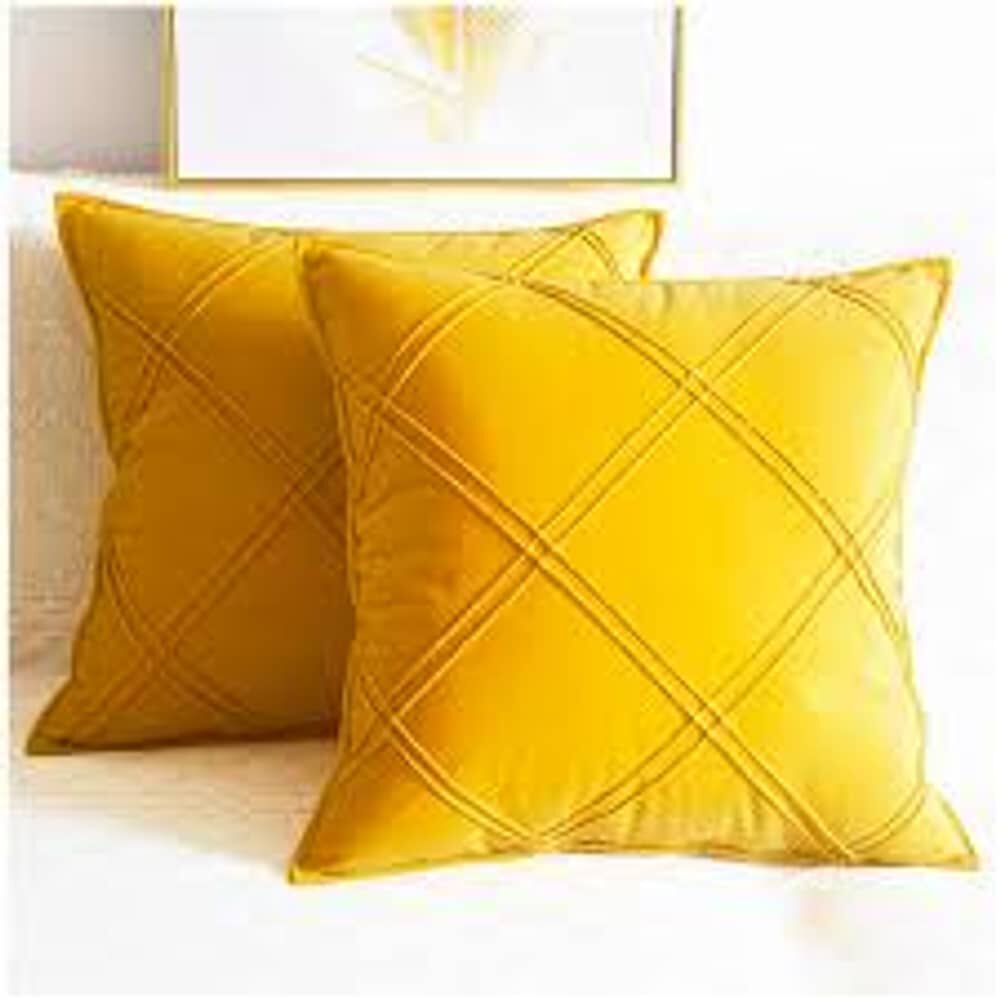 Set De 2 Cojines De Terciopelo Doble Pliegue image number 3.0