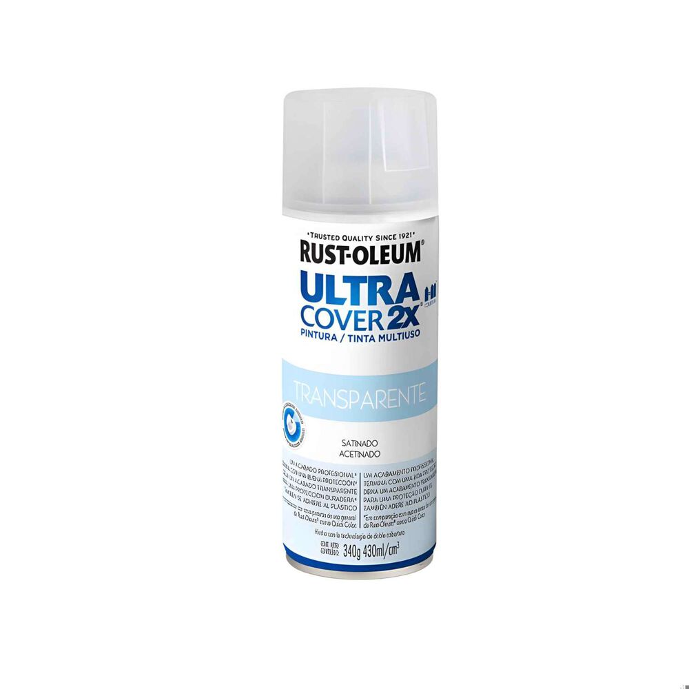 Pintura En Aerosol Ultra Cover 2x 340grs Transparente Satinado - Rust Oleum image number 0.0