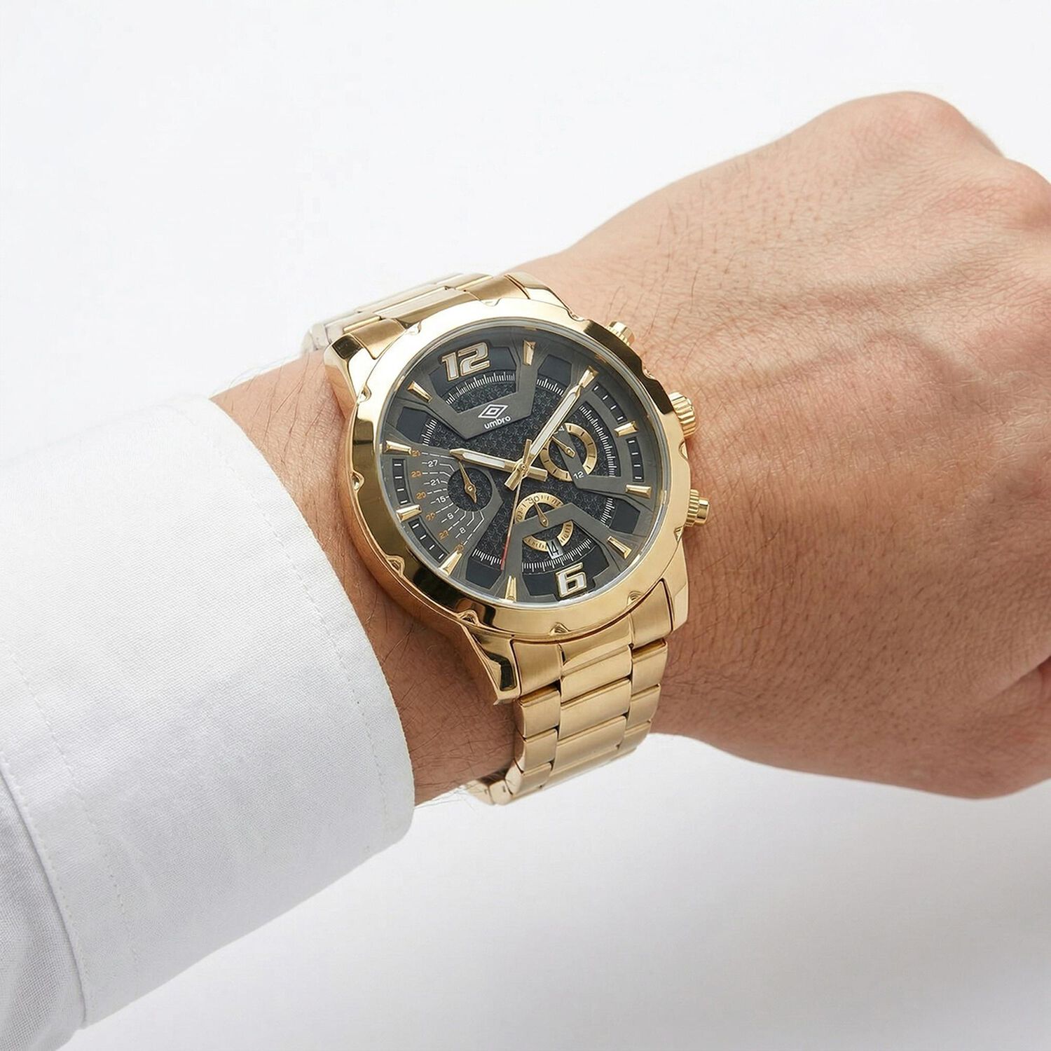 Reloj An&aacute;logo Hombre Umbro Plus Dorado Umbp-1500-79 image number 3.0