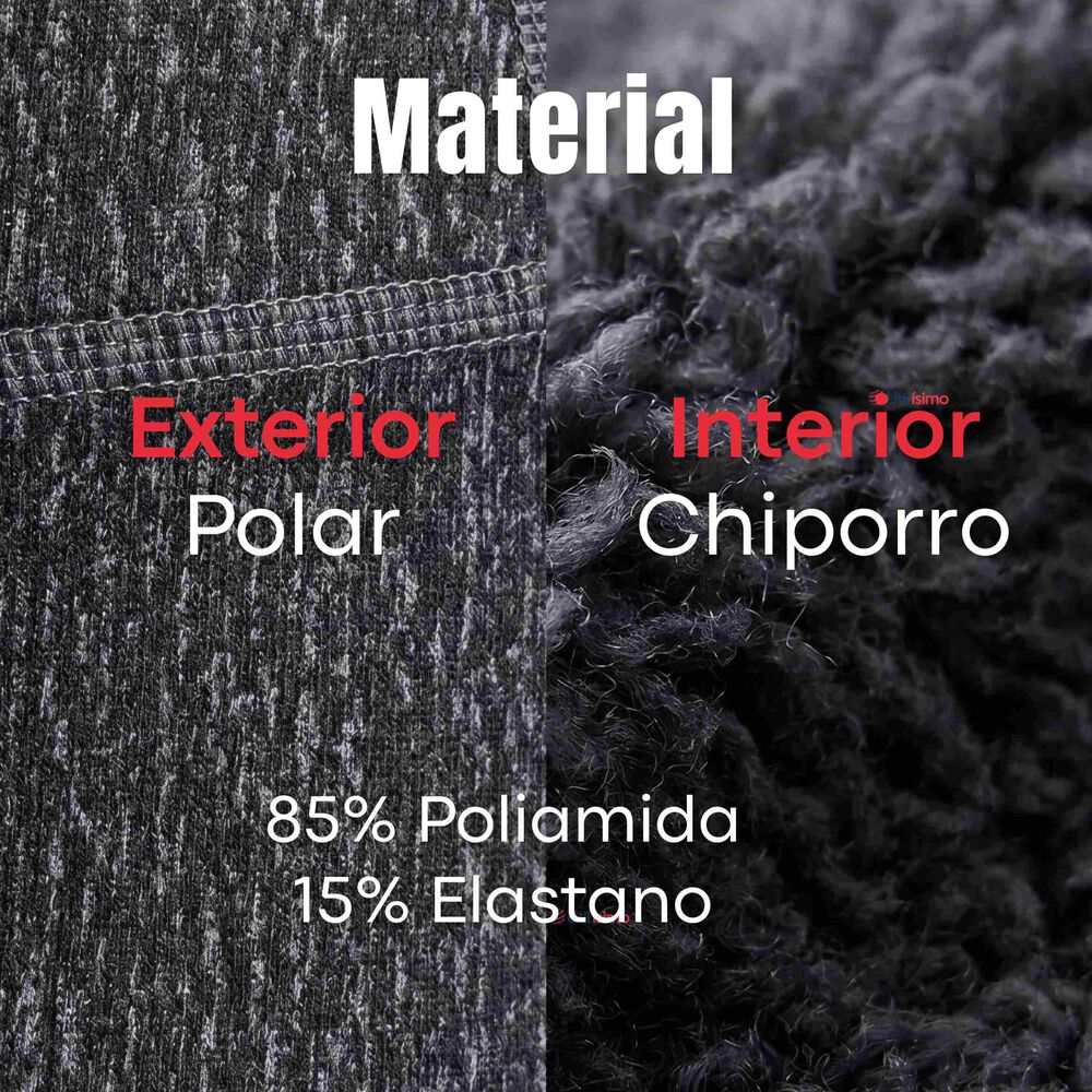 Calza Polar Con Chiporro T&eacute;rmica Mujer El&aacute;sticada Negro Jeans image number 6.0