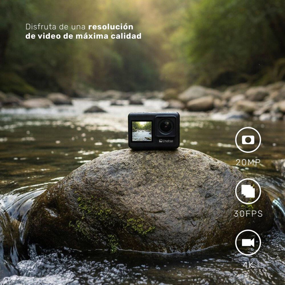 C&aacute;mara De Acci&oacute;n Doble Pantalla 4k 30ftps Xplore Lhotse image number 4.0