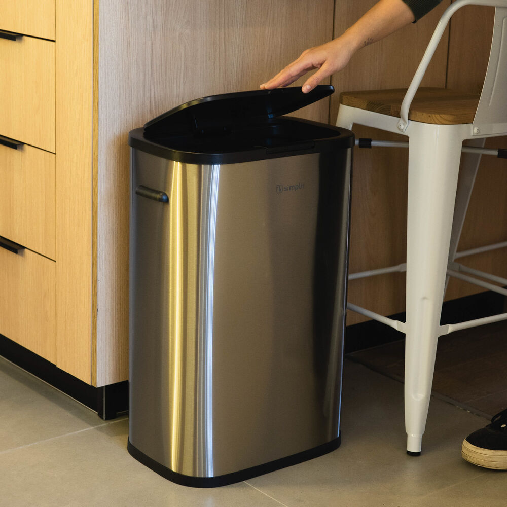 Basurero Cocina Handy 55lts Táctil Acero Inox Simplit image number 1.0