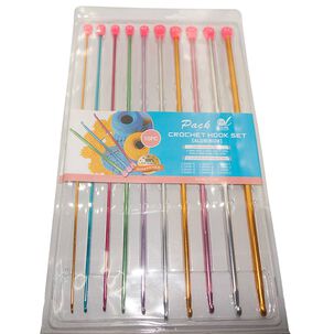 Crochet Tunecino 10unid. 2.5mm A 8mm 35cm De Largo