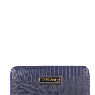 Billetera De Mujer Fresia Azul Carven