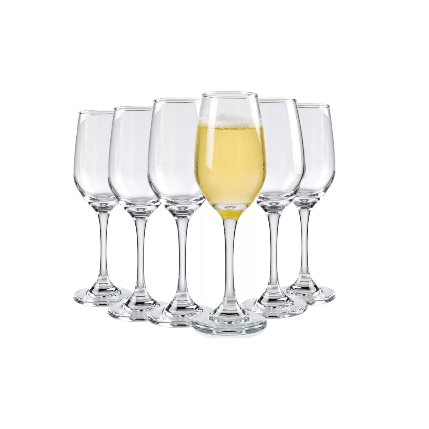 Set 6 Copas Brunello Flute Cristar 237cc Tragos Celebracion image number 1.0