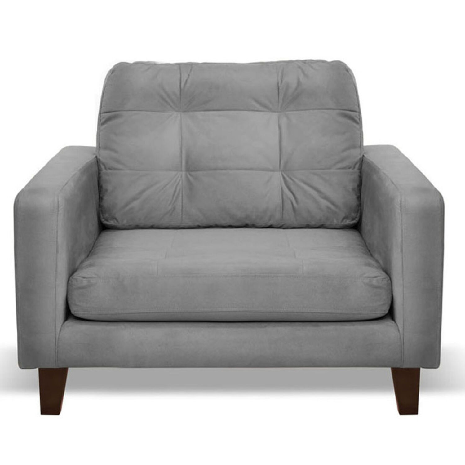 Sofa Napoles 1 Cuerpo Tela Velvet Gris image number 0.0