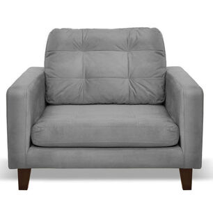 Sofa Napoles 1 Cuerpo Tela Velvet Gris