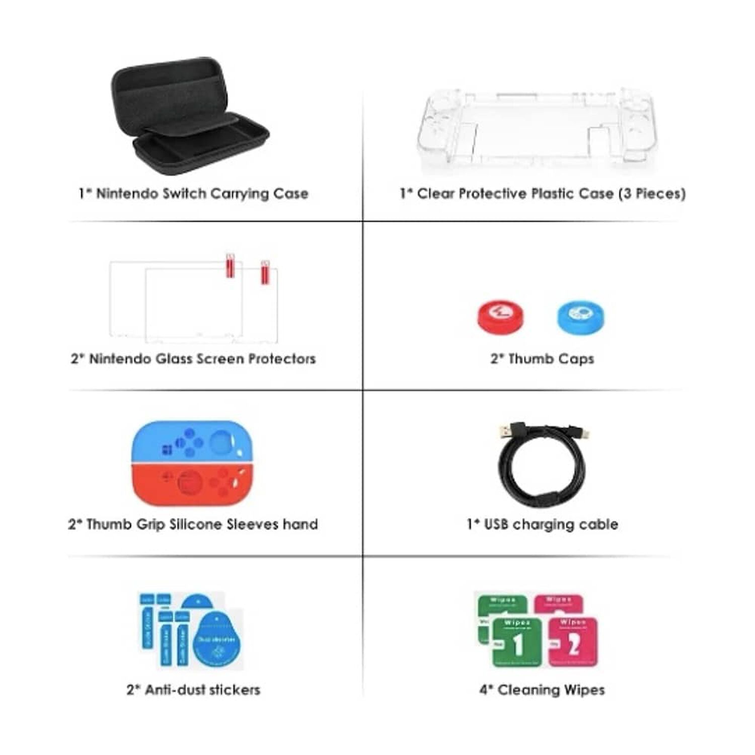 Estuche Protector Para Nintendo Switch Oled Kit 17 En1 Funda image number 1.0