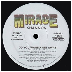 Shannon - Do You Wanna Get Away | 12" Maxi Single Usado