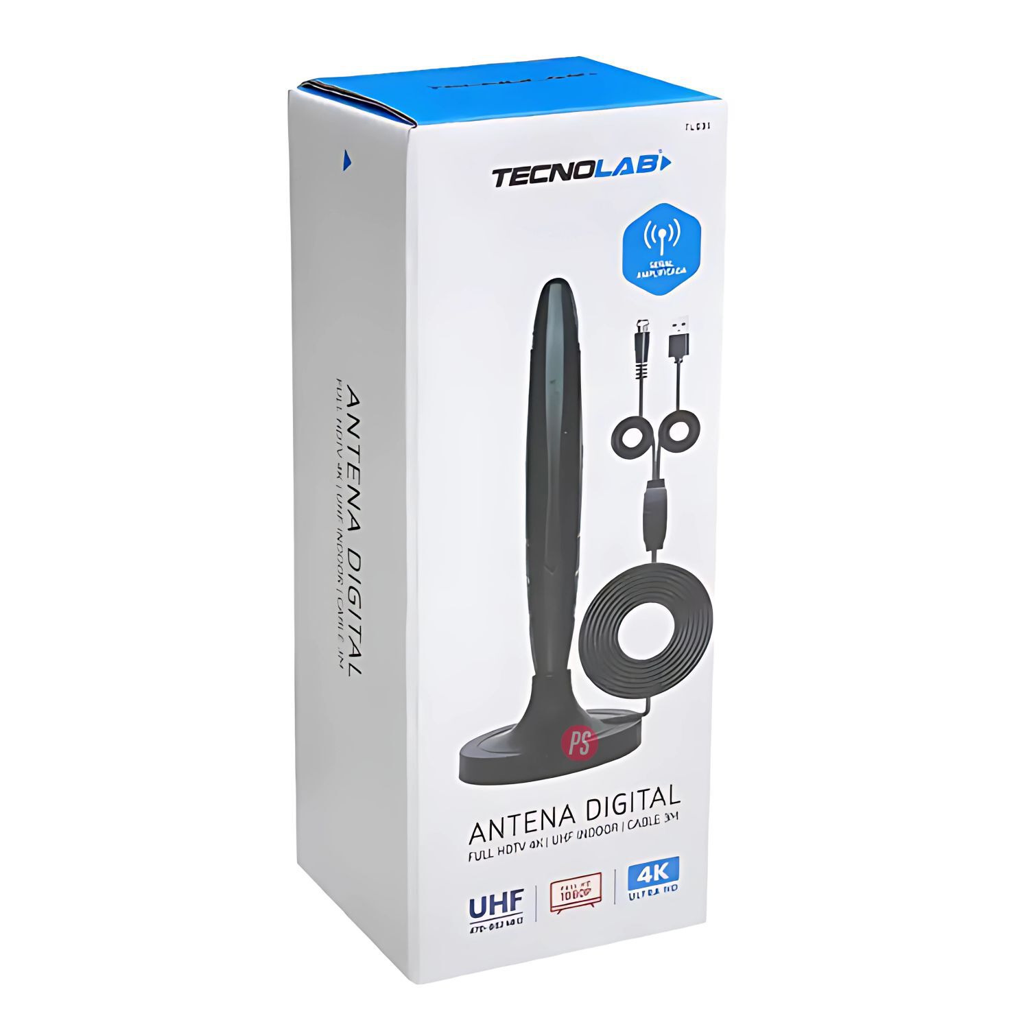 Antena Digital Tv 25db Larga Con Amplificador Y Cable 3m - Ps image number 1.0