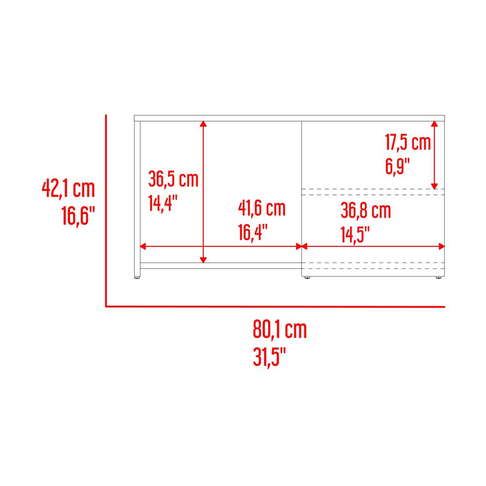 Mesa De Centro Fm Caf&eacute; Claro 42,1x80,1x45,1 Cm image number 6.0