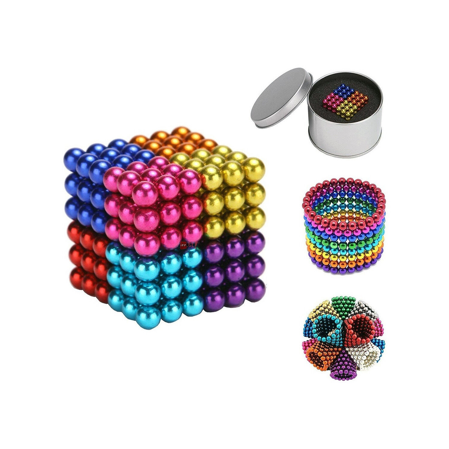 Cubo Did&aacute;ctico Magnetico De 216 Bolitas 3mm Multicolor - Ps image number 2.0