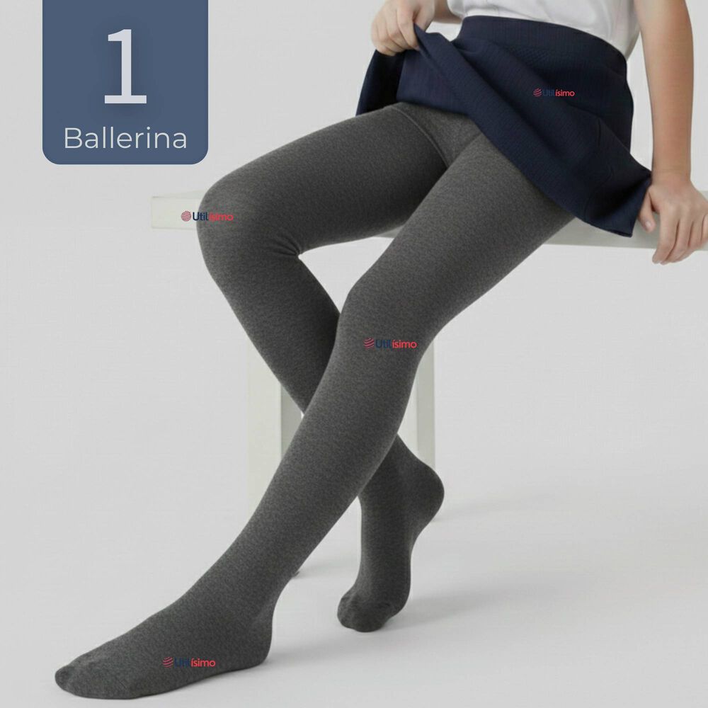 Ballerinas Escolares Ni&ntilde;a Algod&oacute;n Gris image number 0.0
