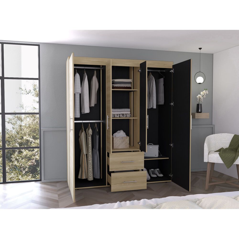 Closet 4 Puertas 2 Cajones Fm-020c - Café Claro image number 5.0