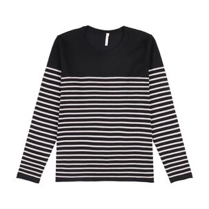 Sweater Listado Manga Larga Cuello Redondo Mujer Geeps
