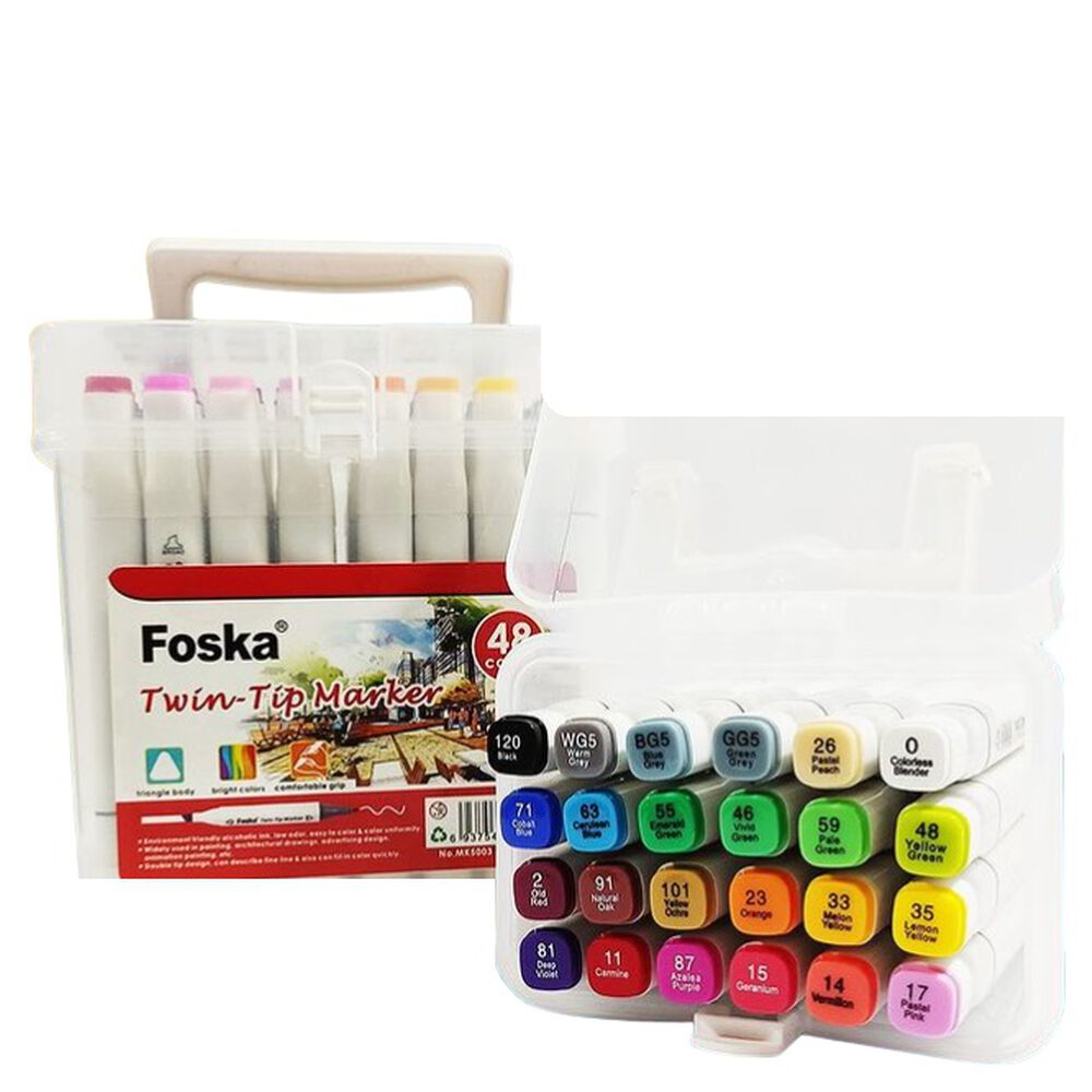 Set 48 Marcadores Doble Punta Colores image number 0.0