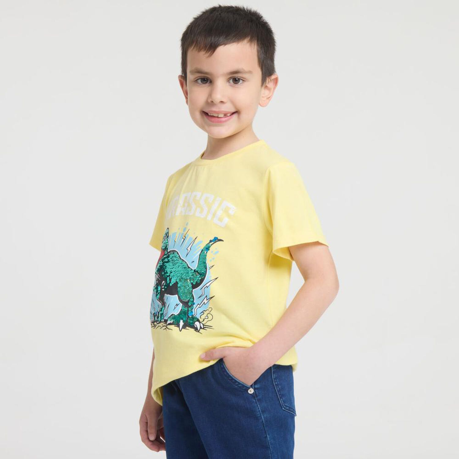 Polera Manga Corta Cuello Redondo Ni&ntilde;o Topsis image number 2.0