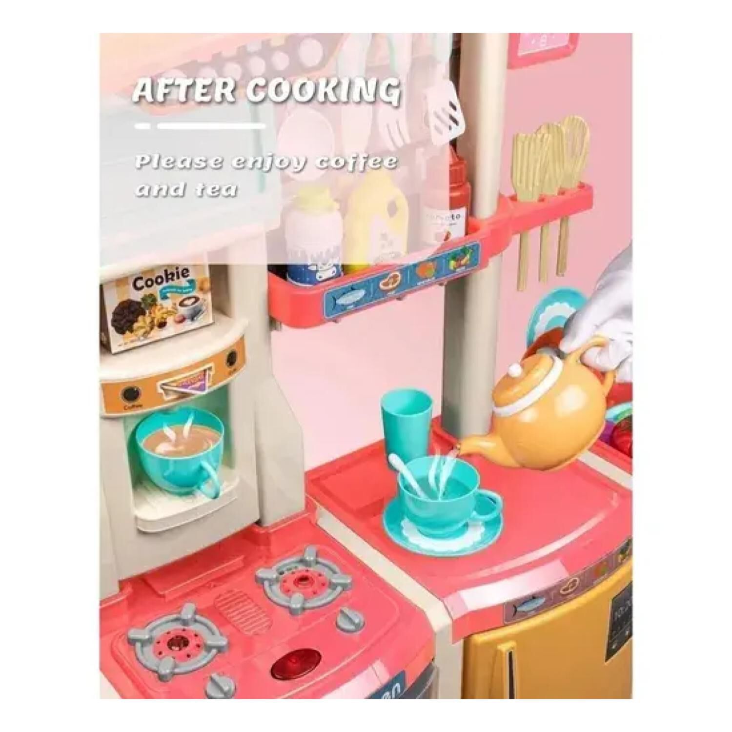 Juguete Set Cocina 108 Piezas 1mt Luz Sonido Azul Infantil image number 2.0
