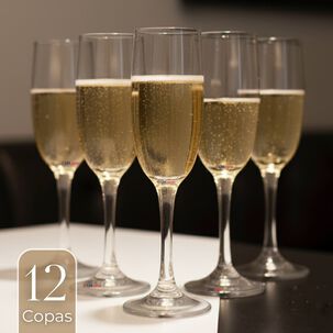 Set De 12 Copas De Champa&ntilde;a Espumante 180 Ml