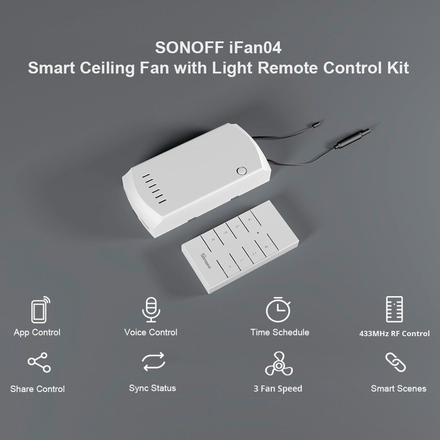 Sonoff Ifan04-h Controlador Wifi Para Ventiladores De Techo image number 4.0