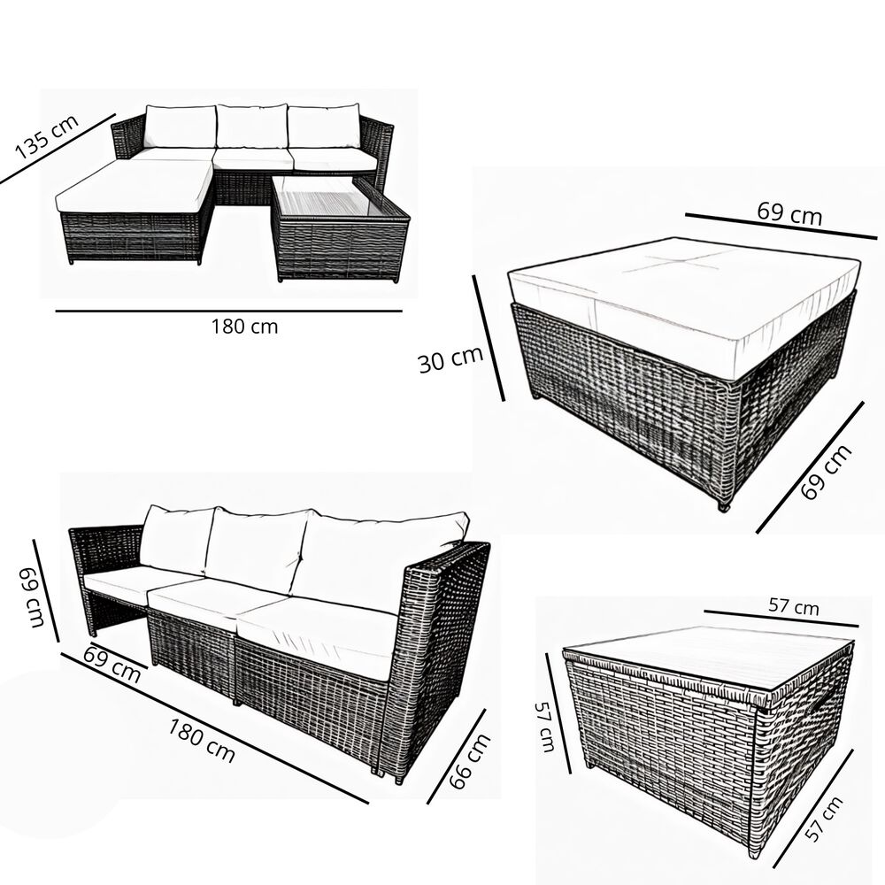 Juego Living Terraza Amanda 4 Personas image number 7.0