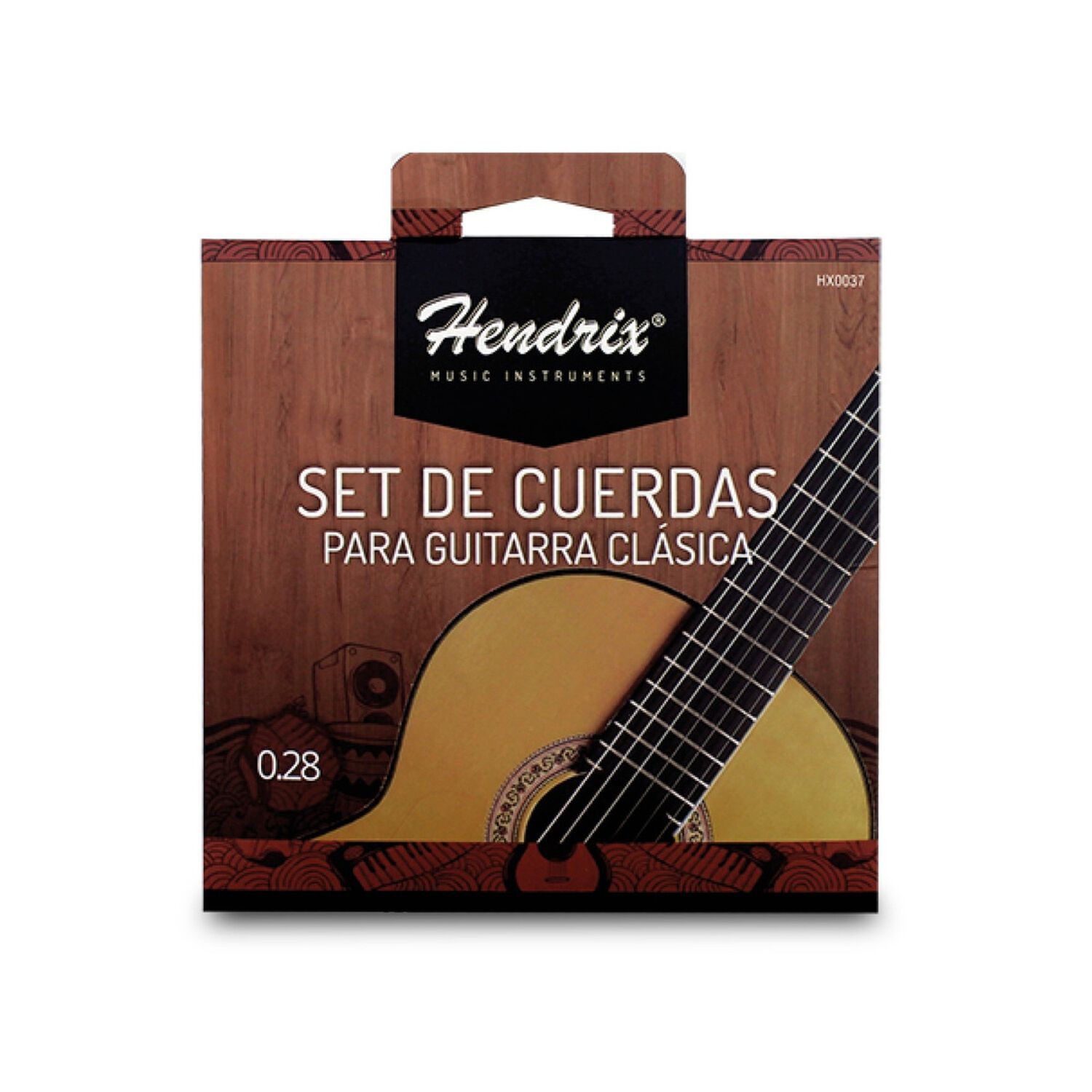 Cuerda De Guitarra Clasica Hendrix Nylon Cristal 0.28 Hx0037 image number 1.0