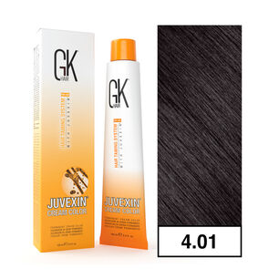 Gkhair - Tintura Cream Color Permanente Vegana 100ml + Oxidante - 4.01 Casta&ntilde;o Fr&iacute;o