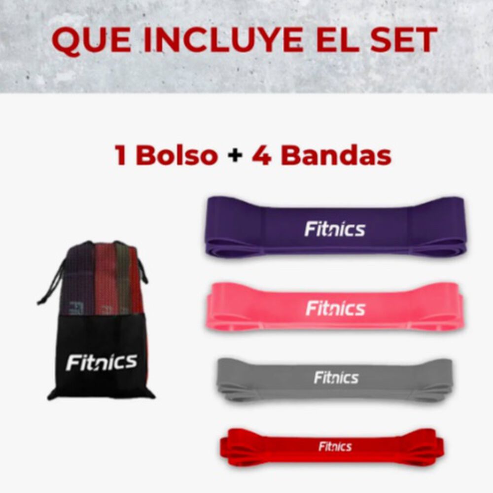 Bandas Elasticas Resistencia Set 4 Latex image number 2.0
