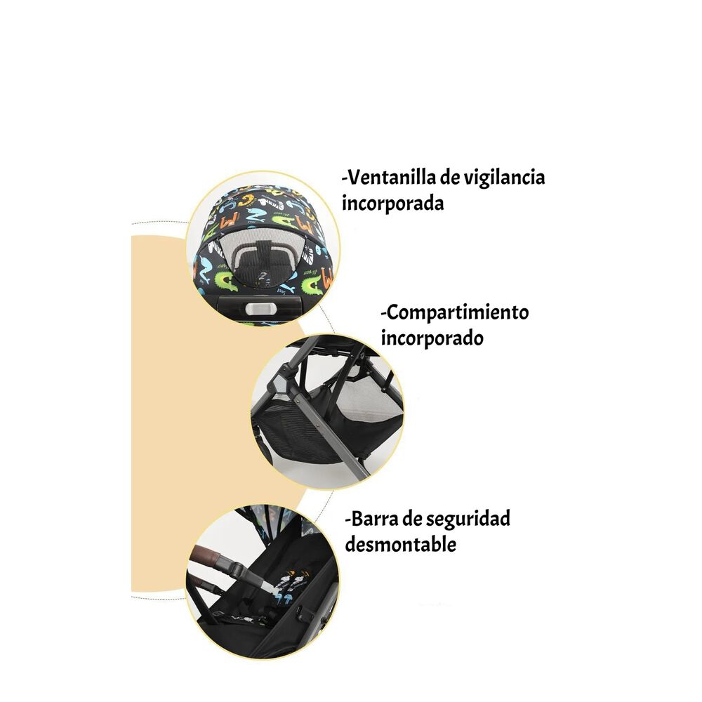 Coche De Paseo Tipo Maleta 0-3 A&ntilde;os Milan Gris By Lubabycas image number 4.0