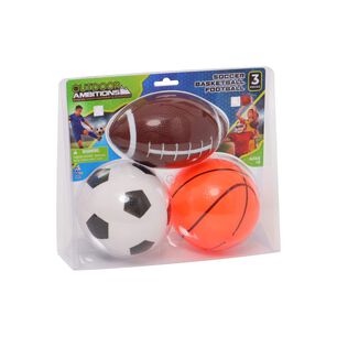 Set De 3 Pelotas En Bl&iacute;ster Doble Happyline