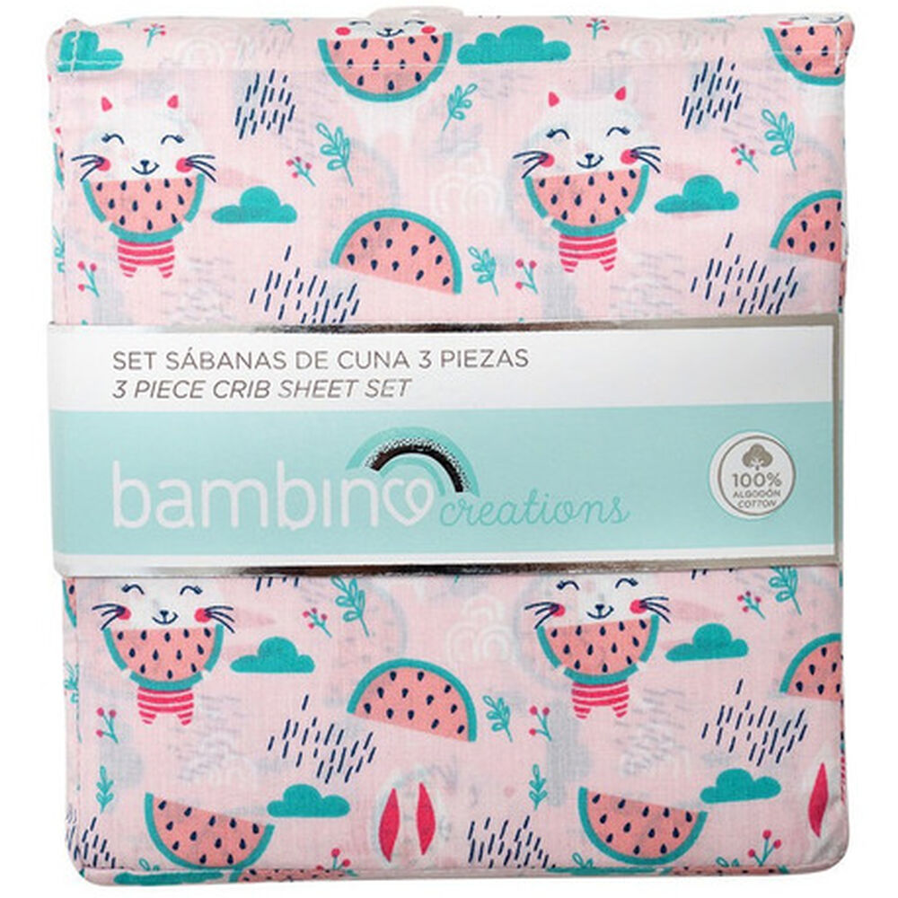 Set Sabanas De Cuna Bambino Conejo Rosado image number 1.0