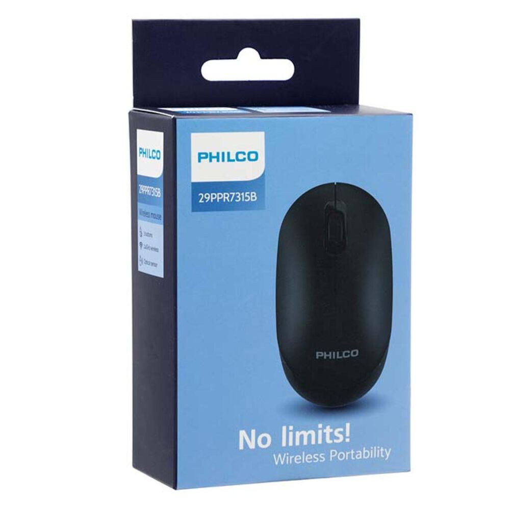 Mouse Inalambrico Usb Ergonomico 3 Botones Negro image number 2.0